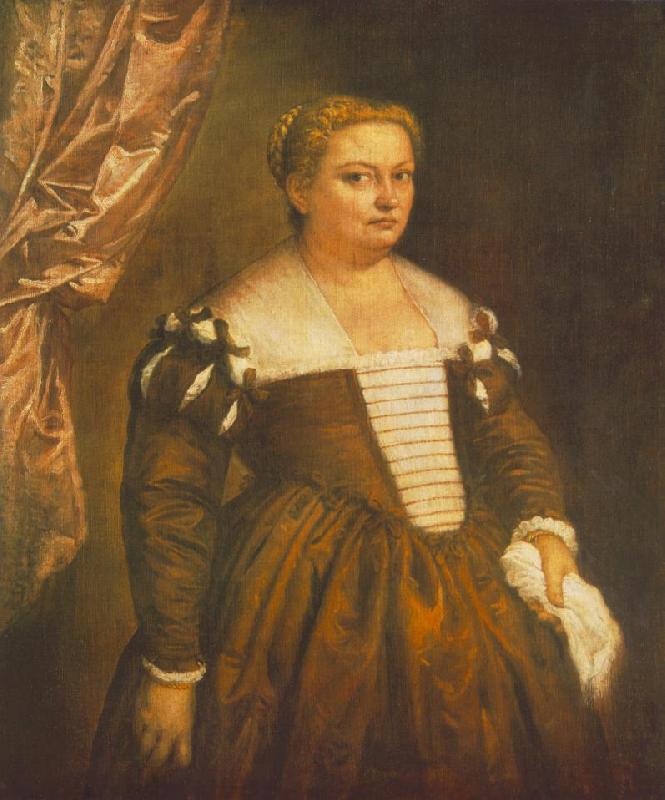VERONESE (Paolo Caliari) Portrait of a Venetian Woman we Germany oil painting art